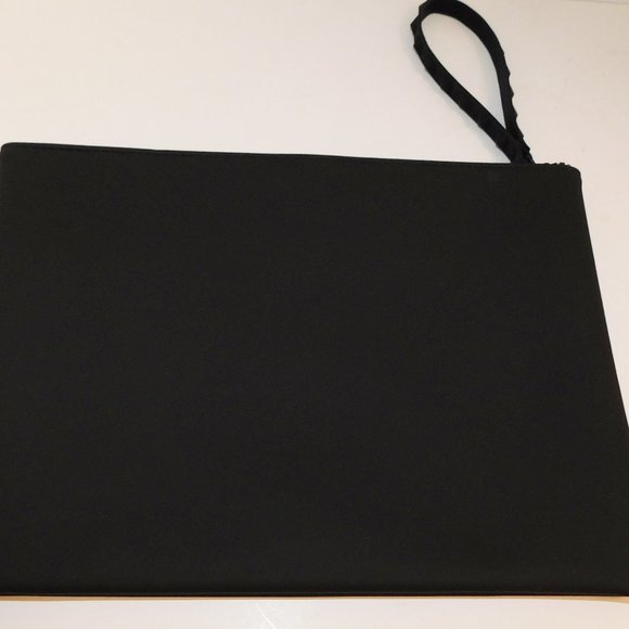 New Valentino Born In Roma Black Pink Recycled Rubber Large Fragrance Clutch Bag